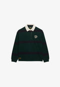 Superdry & Co HERITAGE STRIPE RUGBY  - Polo shirt - varsity green