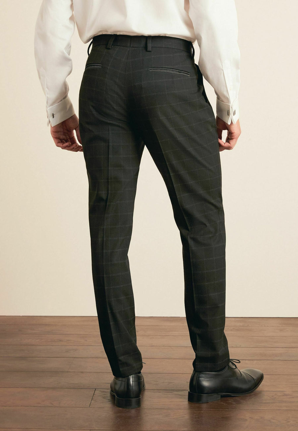 Next SKINNY FIT CHECK TUXEDO SUIT: TROUSERS