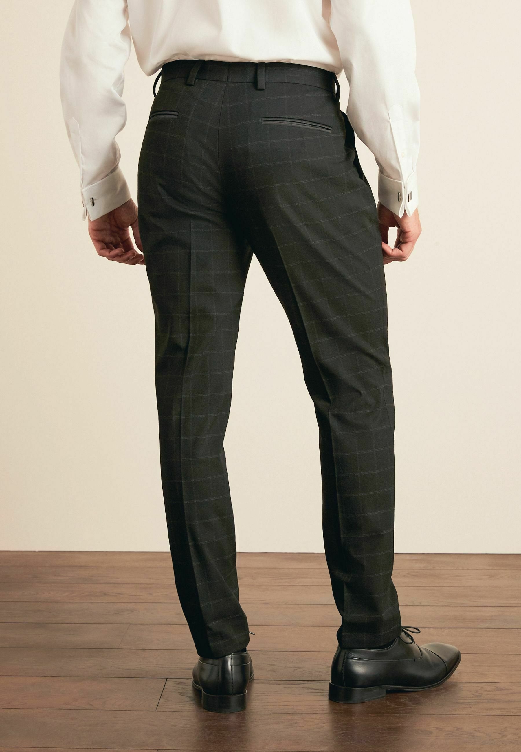 Next SKINNY FIT CHECK TUXEDO SUIT: TROUSERS