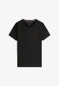 Tommy Hilfiger CORE STRETCH SLIM NECK TEE - Basic T-shirt - black