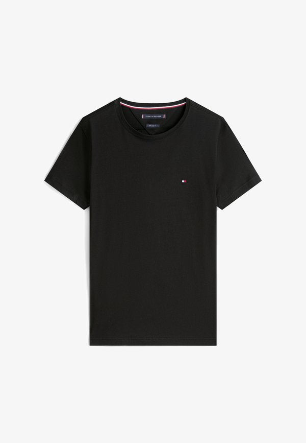 Tommy Hilfiger CORE STRETCH SLIM NECK TEE - Basic T-shirt - black