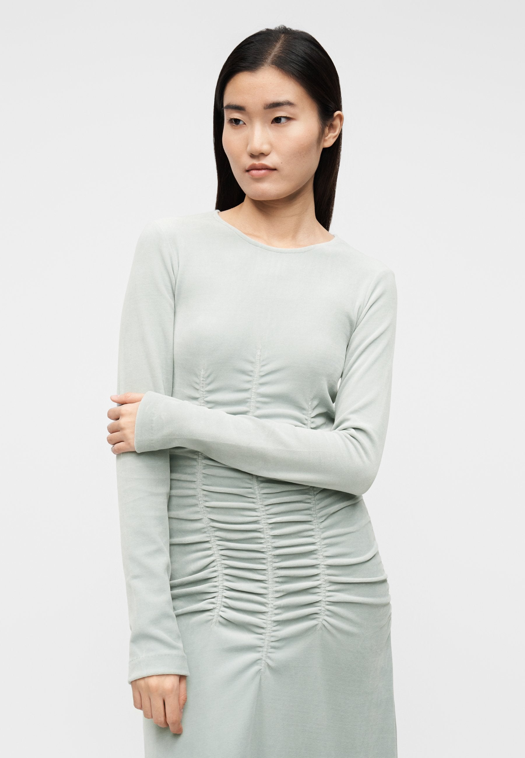 BITE Studios ROUND NECK RUCHE DRESS