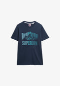 Superdry & Co MOUNTAIN RAINBOW  - Print T-shirt - eclipse navy