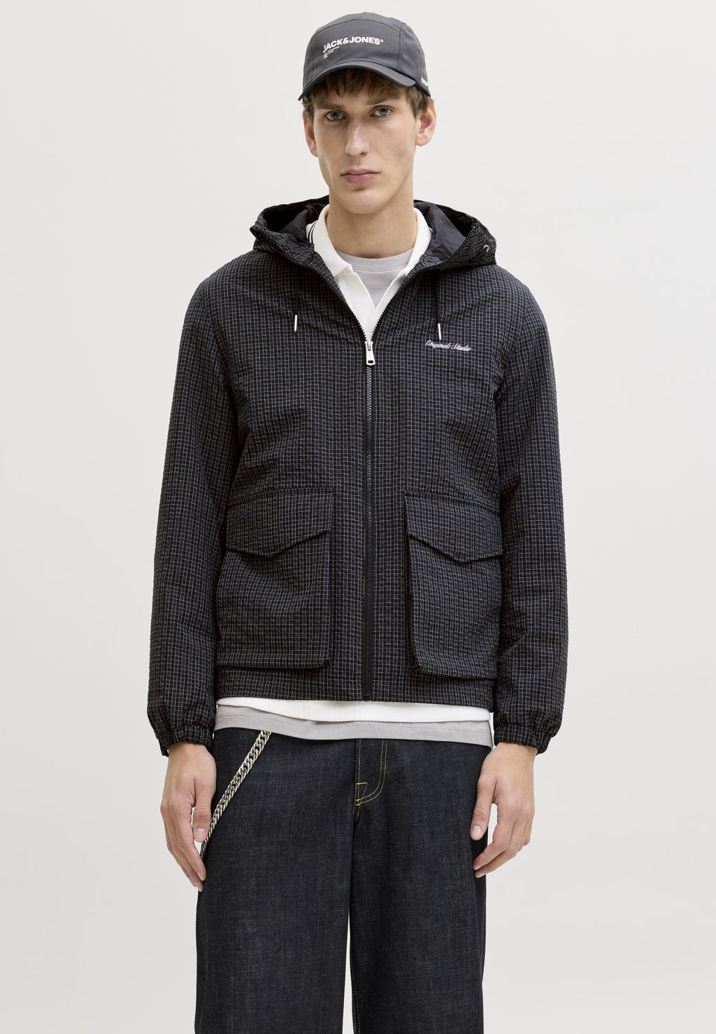 Jack & Jones NIAGRA CHECK HOOD JACKET