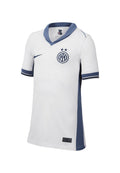 Weißes Kurzarmtrikot mit navyfarbenem Kragen und Seiteneinsätzen. Verfügt über ein rundes Teamlogo mit zwei Sternen darüber und blauen Akzenten an den Ärmeln.