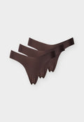 ONLY ONLTRACY V CUT CHEEKY BRIEF 3 PACK - Briefs - seal brown