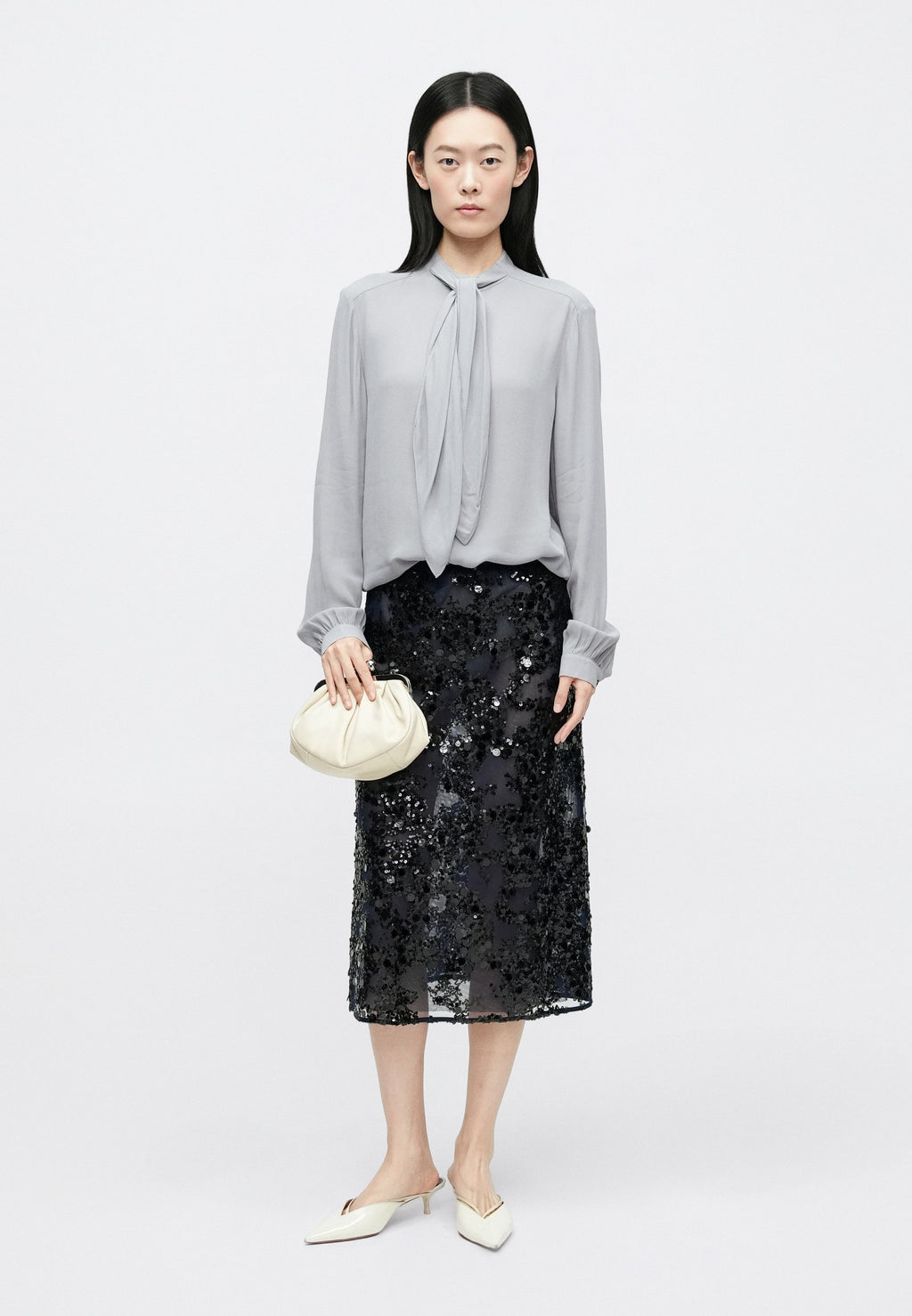 Tory Burch GEORGETTE BOW BLOUSE