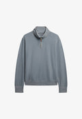 Superdry & Co SUPERDRY  ESSENTIAL HALF ZIP JUMPER.. - Sweatshirt - washed denim