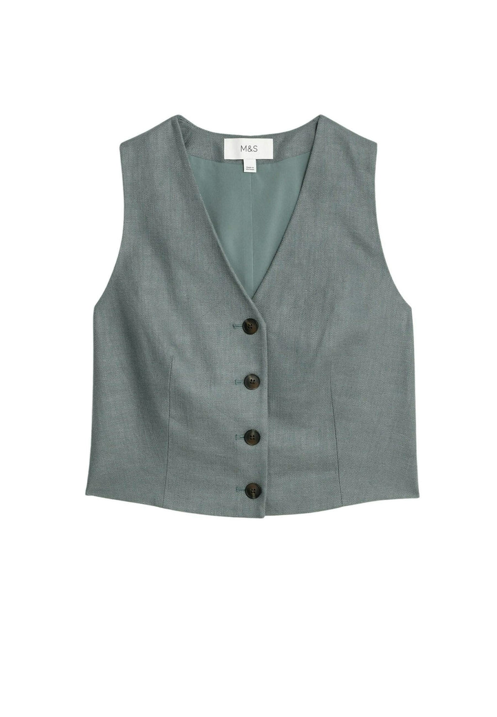 Marks & Spencer Linen Blend Tailored Vest