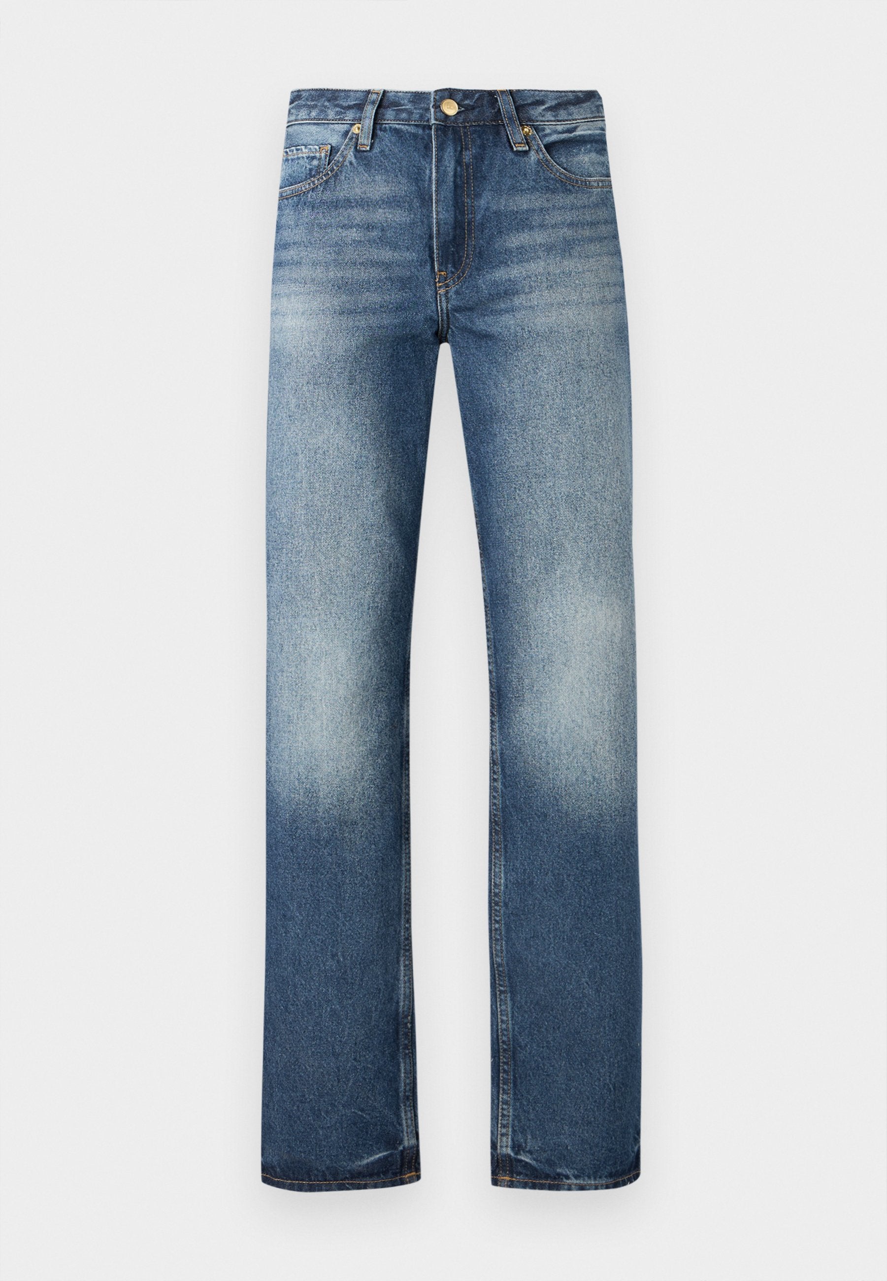 FADED MID RISE STRAIGHT LEG JEANS Media 1