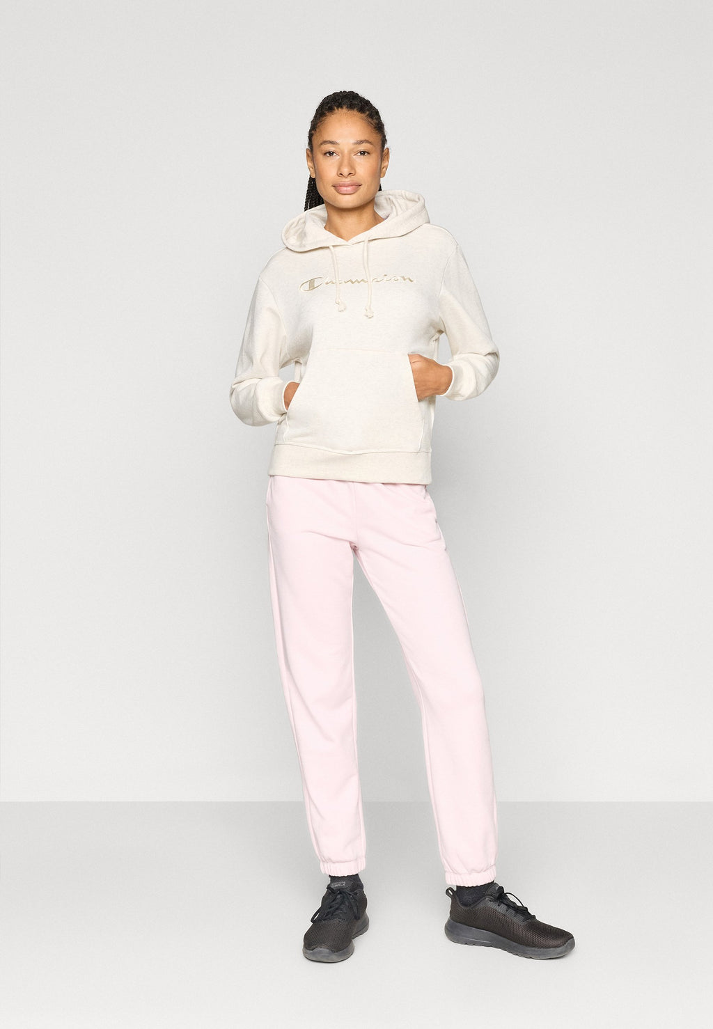 Champion ICONS TONAL HOODIE SWEATSHIRT WITH BIG LOGO