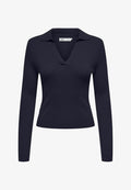 ONLY ONLKAYA LS POLO V-NECK PULLOVER EX KNT - Jumper - night sky