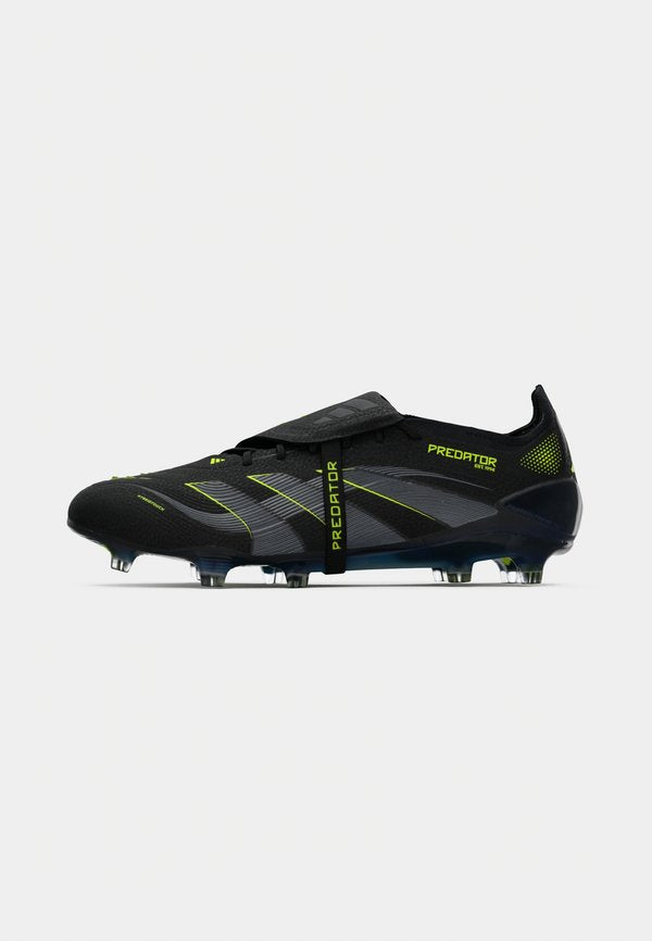adidas Performance PREDATOR ELITE FOLD-OVER TONGUE FIRM GROUND FOOTBALL BOOTS - Firm-ground football boots - core black lucid lemon