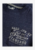 Superdry & Co INDUSTRIAL - Print T-shirt - dark indigo blue marl