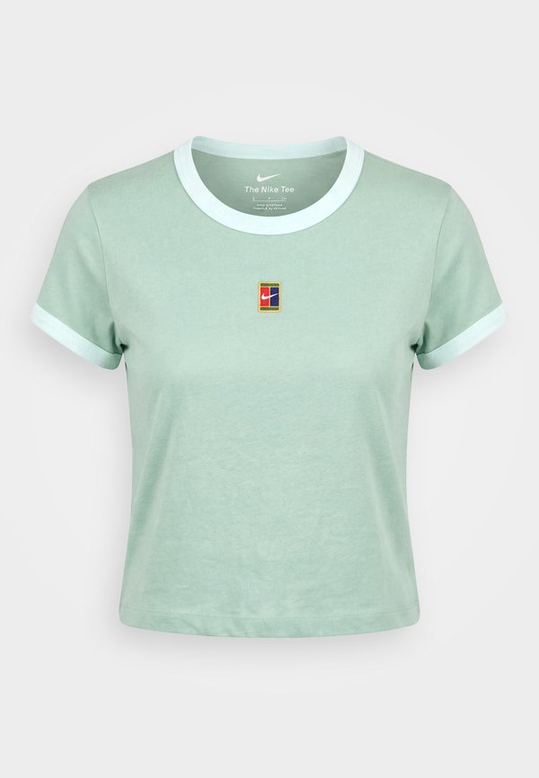 Nike Performance TEE HERITAGE RACQUET RINGER  - Print T-shirt - steam/barely green