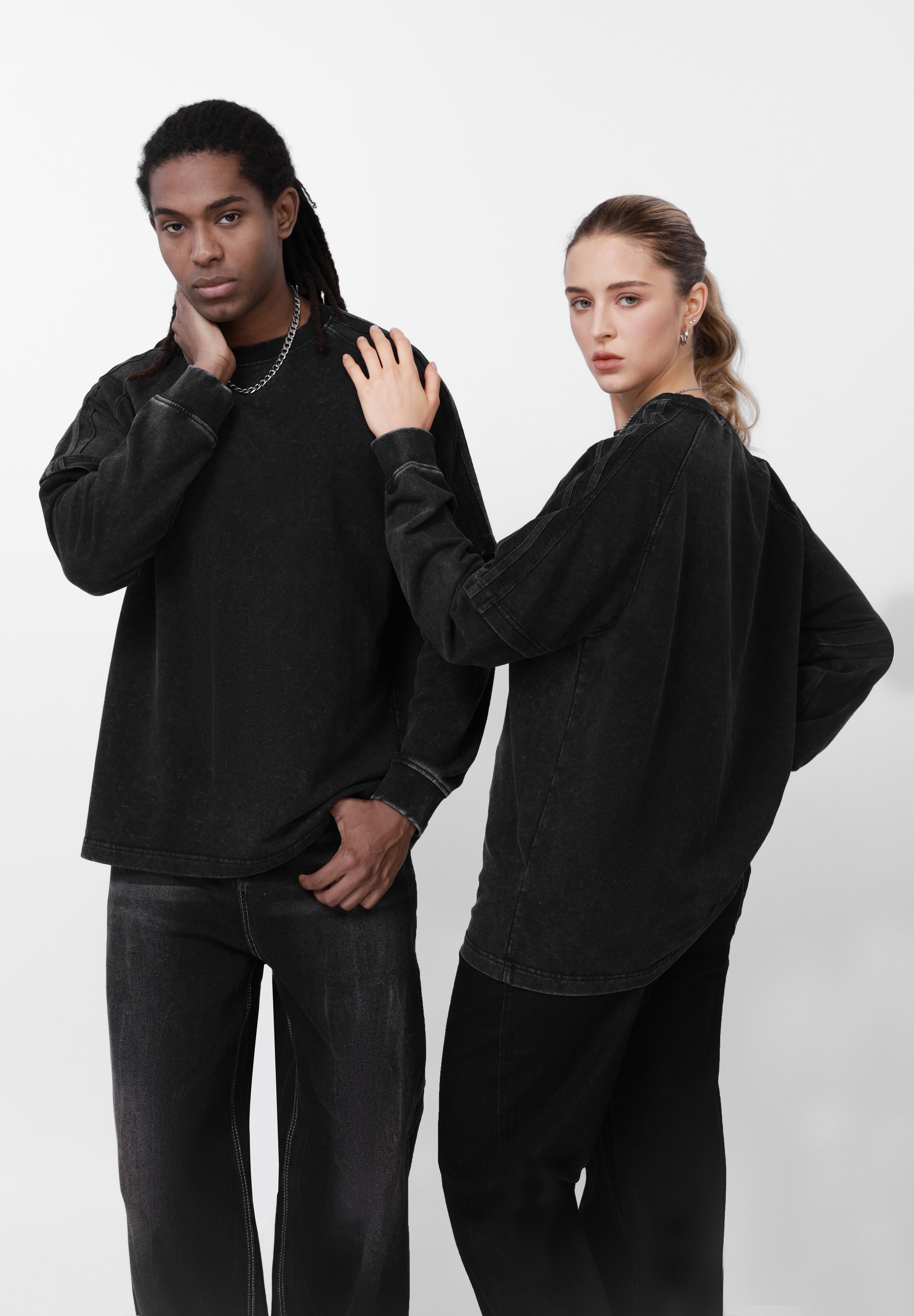 YOURTURN WASHED LONG SLEEVE UNISEX