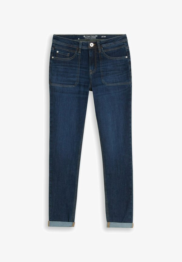 TOM TAILOR TTMAYA TAPERED FIT - Slim fit jeans - clean dark stone blue denim