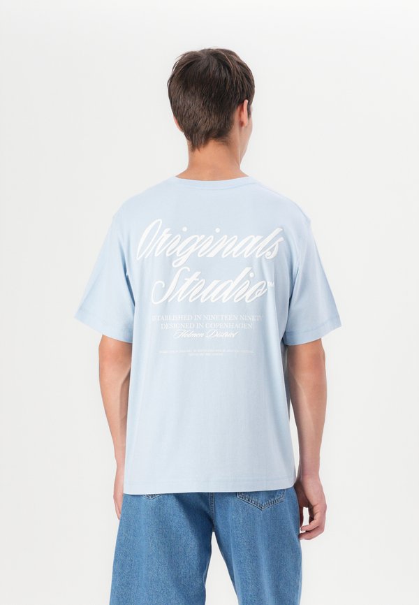 Jack & Jones JORNORREBRO TYPO TEE SS CREW NECK NOOS - Print T-shirt - skyway