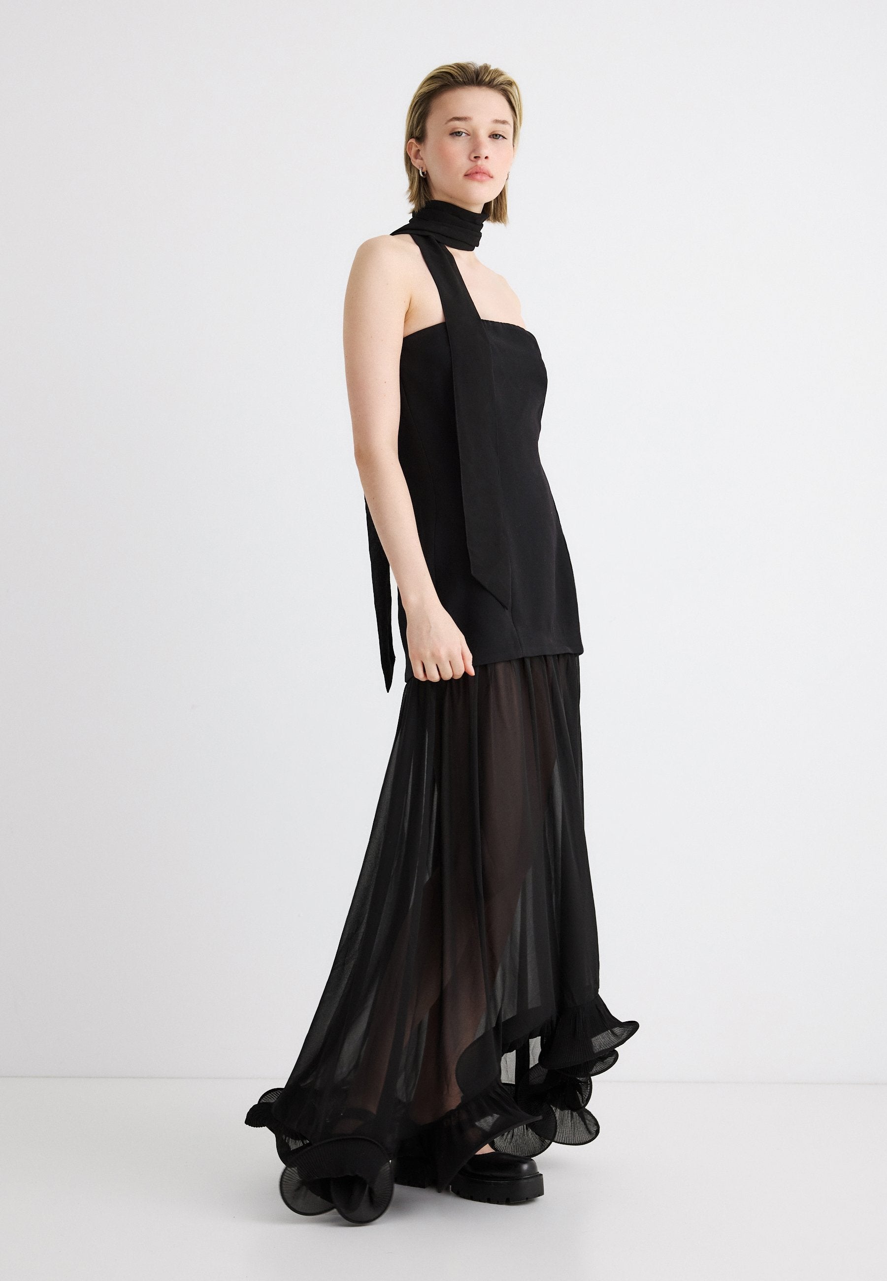 Gina Tricot BANDEAU FRILL MAXI DRESS