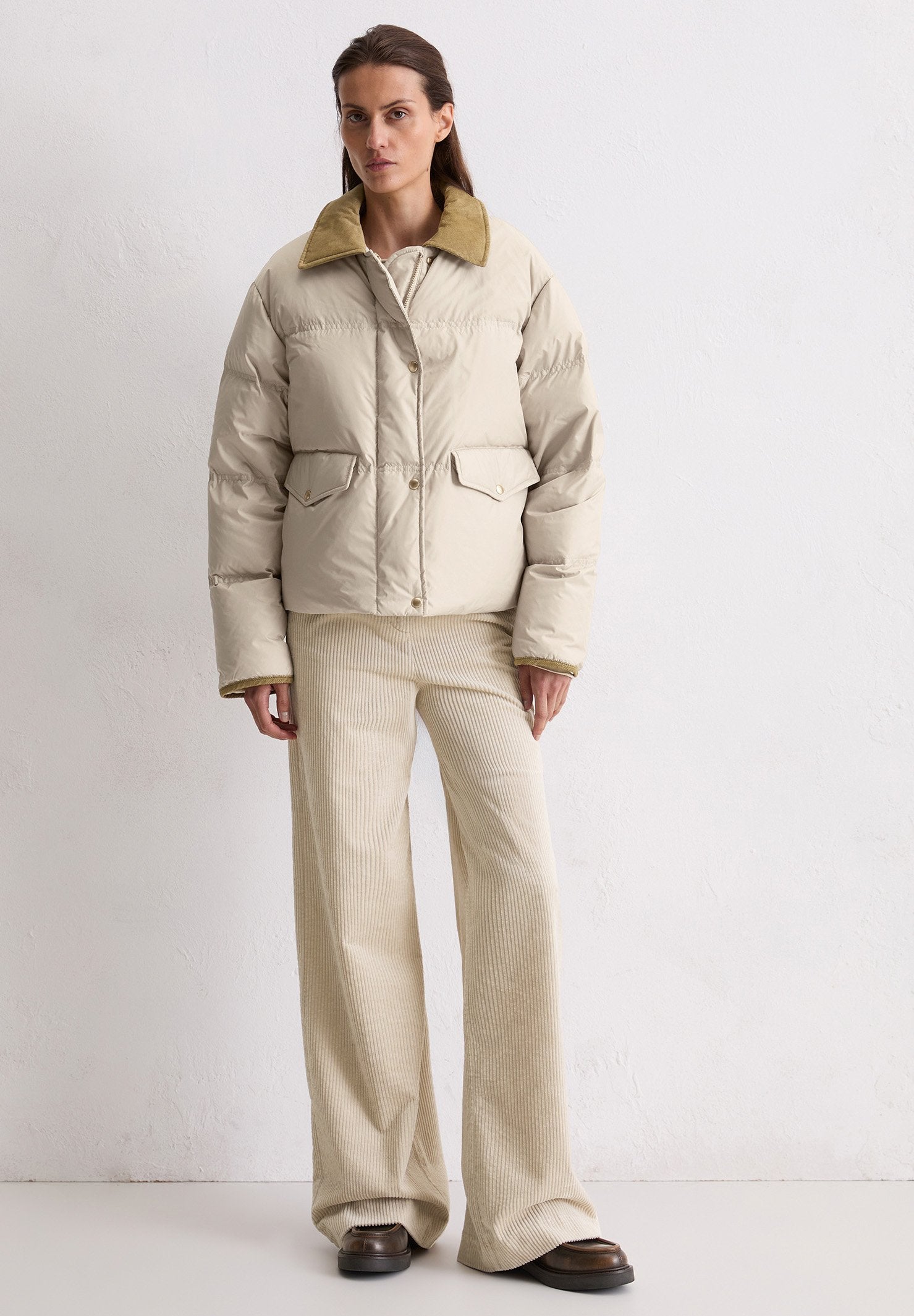 Marc O'Polo JACKET CONTRAST COLLAR FLAP POCKETS
