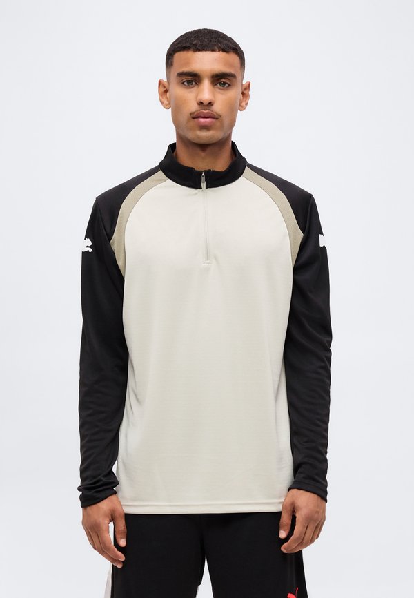 Puma INDIVIDUALFINAL 1/4 ZIP - Long sleeved top - desert dust/white