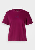 Calvin Klein Jeans CLASSIC FOIL TEE - Print T-shirt - berry glaze