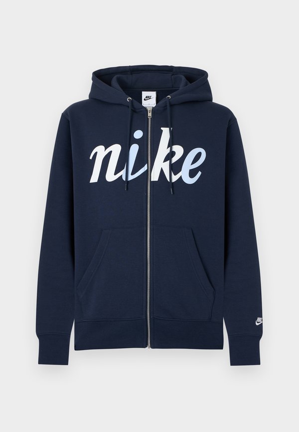 Nike Sportswear CLUB HOOD - Zip-up sweatshirt - obsidian