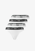 Puma STRING WEBGUMMI BUND LOGO 4ER PACK - Thong - wei
