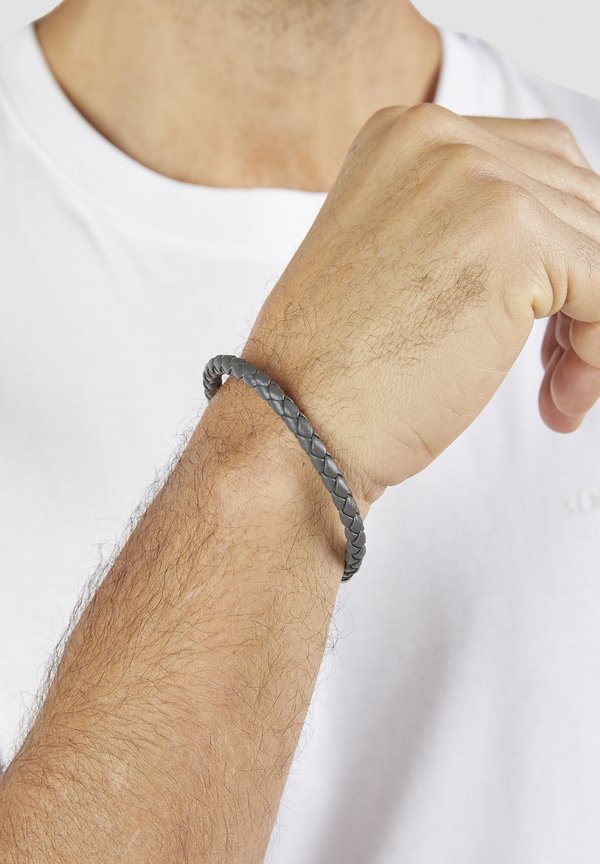 s.Oliver FINE LEATHER - Bracelet - grau