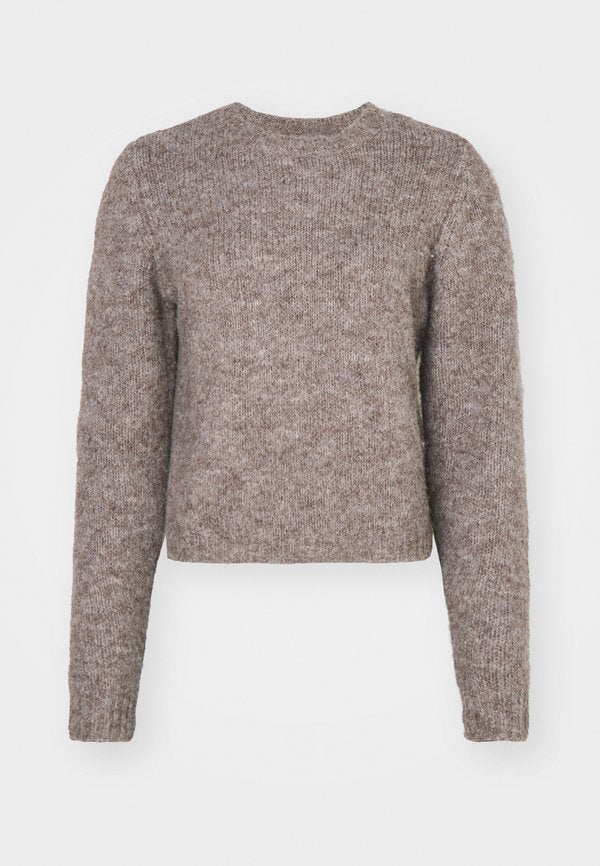 Vero Moda VMNOVAH O NECK - Jumper - brown lentil melange