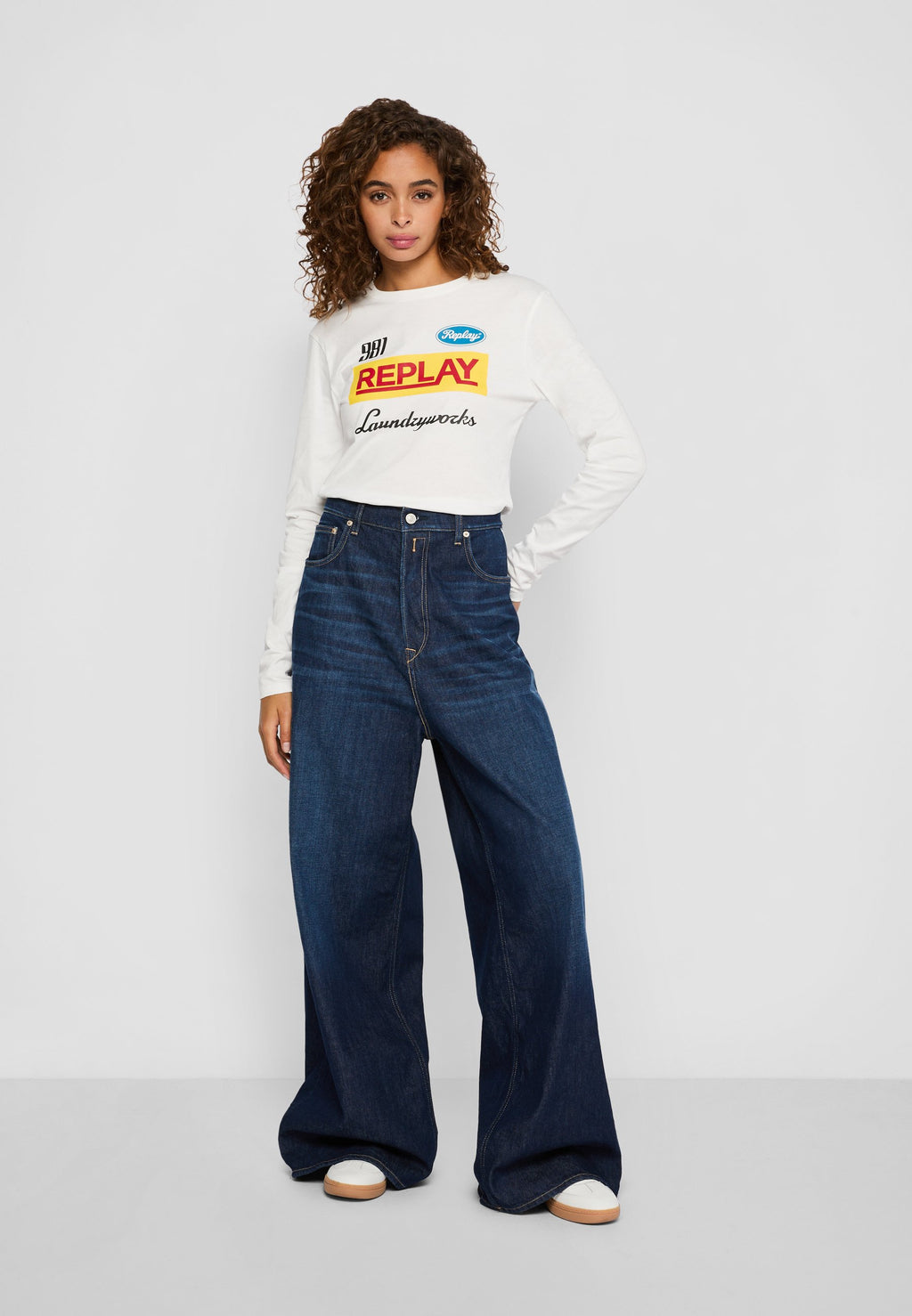 Replay MARGOTT DARK TINTED INDIGO WASHED DENIM