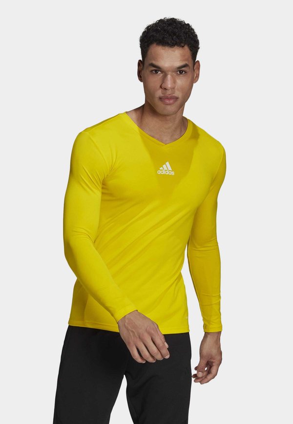 adidas Performance TEAM BASE TEE - Long sleeved top - yellow