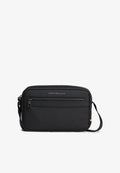 Tommy Hilfiger METAL LOGO CROSSBODY REPORTER BAG - Cross body bag - black