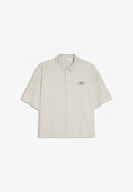 Bershka SHORT SLEEVE BOXY FIT - PRINT SHIRT - Shirt - grey