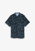TOM TAILOR TOM TAILOR BLUSEN & SHIRTS PLUS SIZE - KURZARMHEMD MIT MUSTER - Shirt - navy irregular design