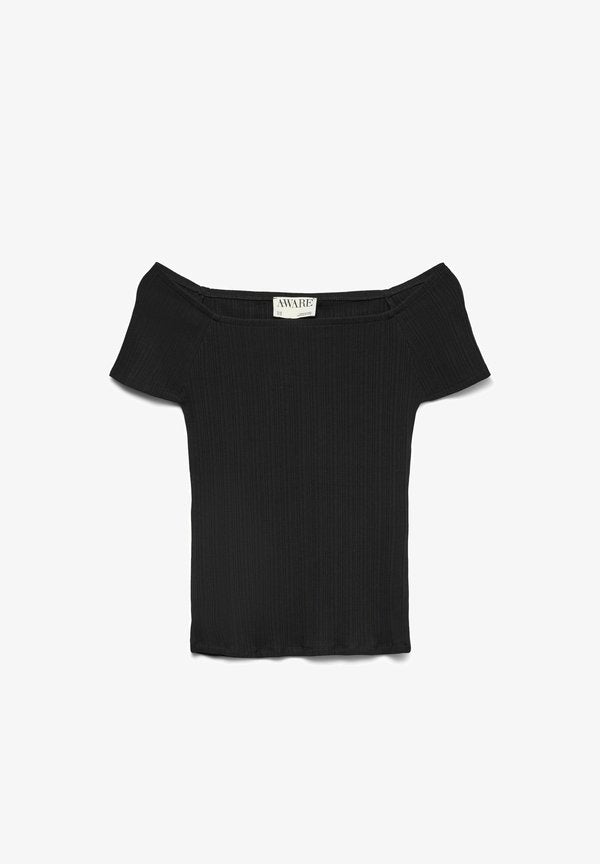 Vero Moda Off shoulder AWVERDE - Basic T-shirt - black