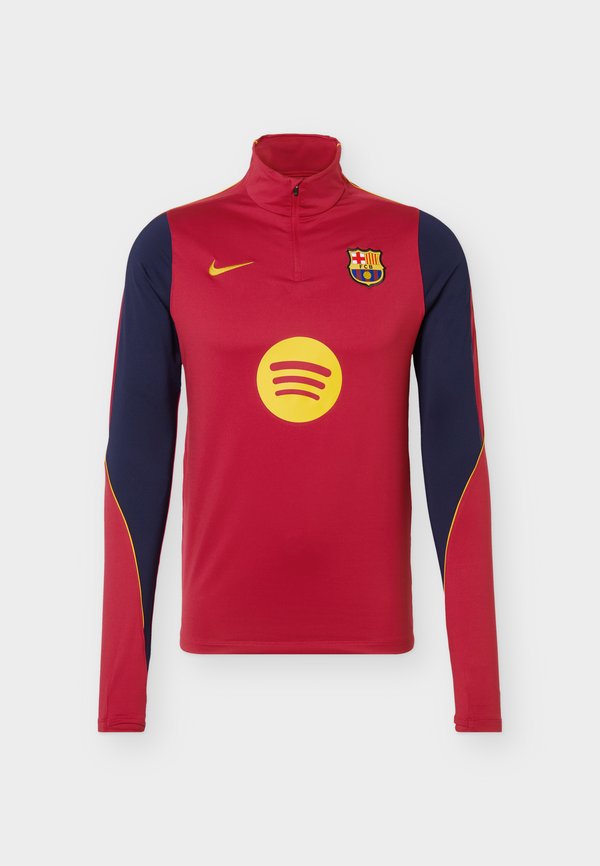 Nike Performance FC BARCELONA STRIKE DRILL TOP - Club wear - mineral yellow/noble red