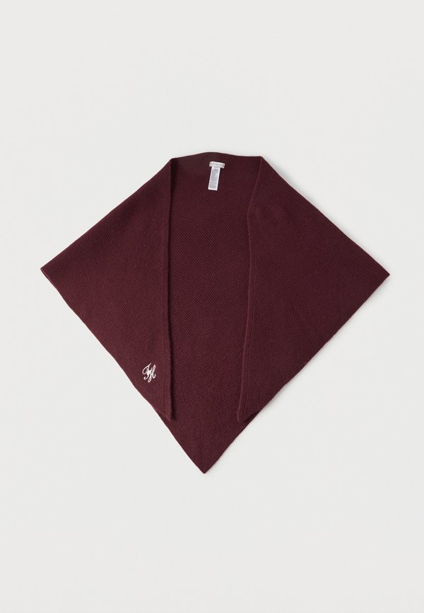 Tommy Hilfiger CASHMERE BLEND LOGO EMBROIDERY TRIANGLE SCARF - Scarf - marzemino