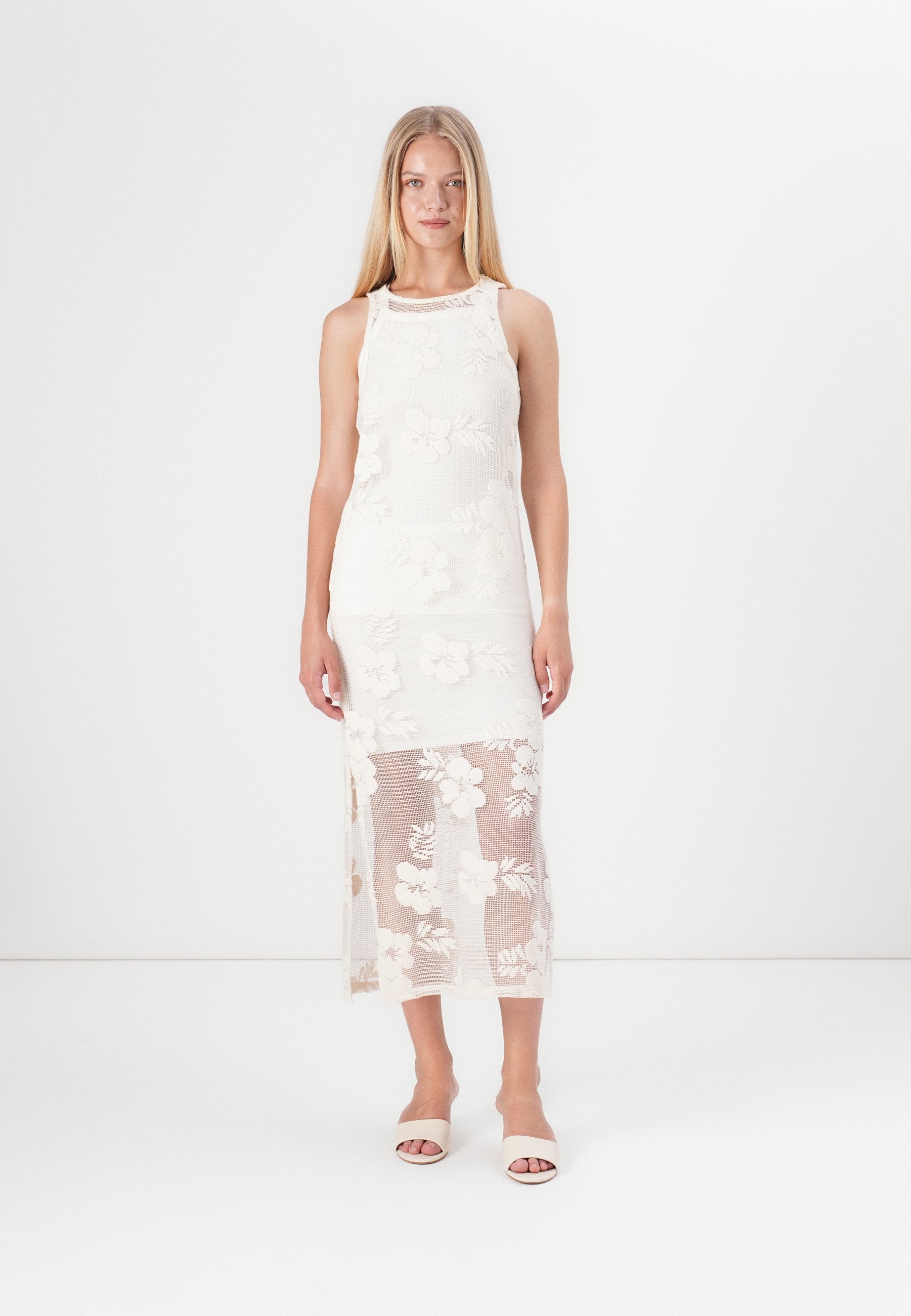 Noisy May NMKLEA LONG FLOWER SLIT DRESS