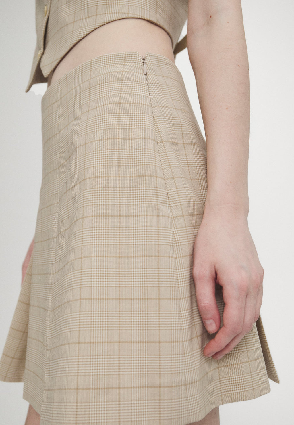Claudie Pierlot JUPE TRAPÈZE CARREAUX