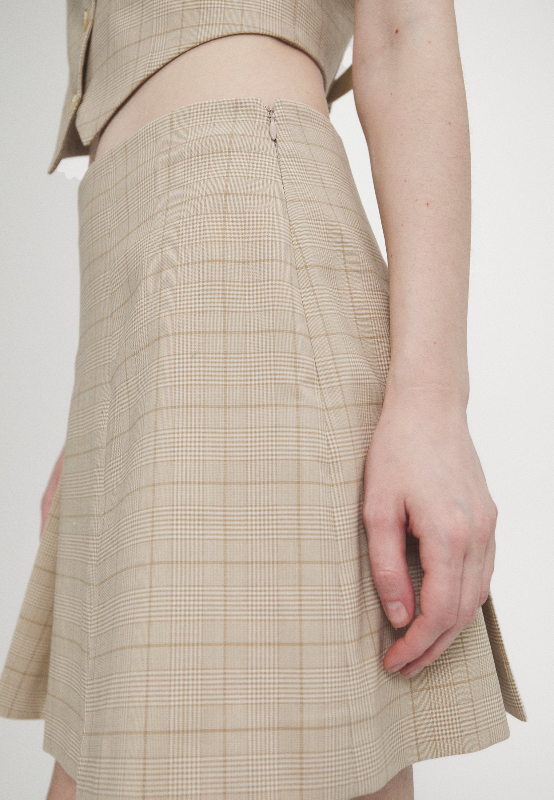 Claudie Pierlot JUPE TRAPÈZE CARREAUX