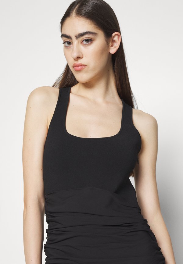 Hervé Léger RUCHED MIX TANK GOWN