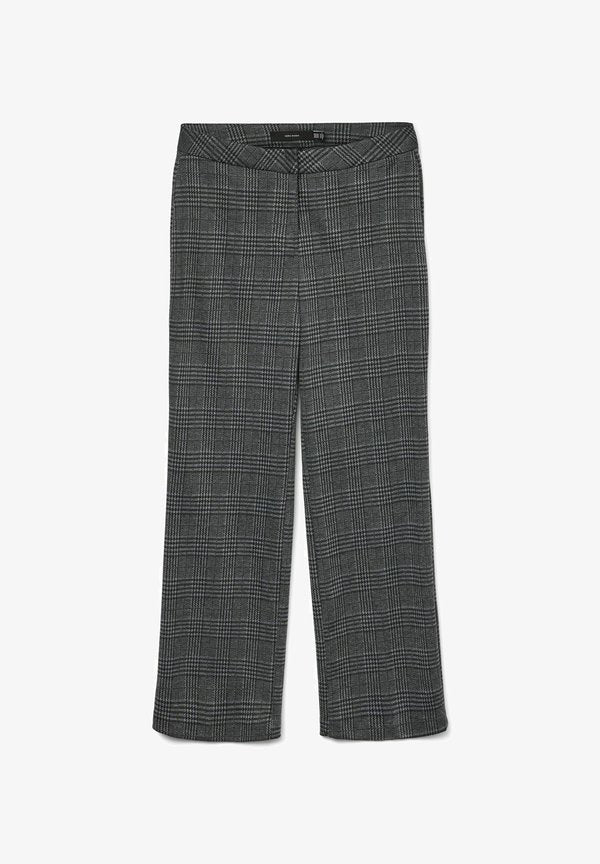 Vero Moda Tailored VMAYAR Mid waist - Trousers - dark grey melange
