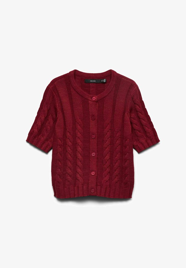 Vero Moda CARDIGAN VMORIANE KNIT CARDIGAN - Cardigan - biking red
