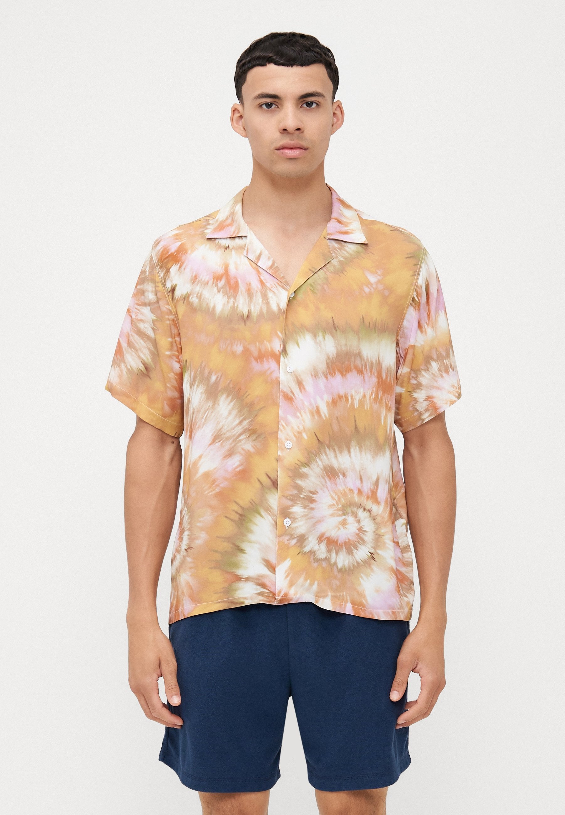 Bather CALYPSO SWIRL TIE DYE PRINTED CAMP SHIRTS