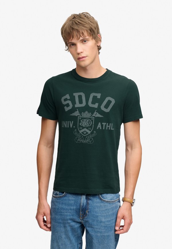 Superdry & Co SUPERDRY GOTHIC VARSITY T-SHIRT.. - Print T-shirt - enamel green