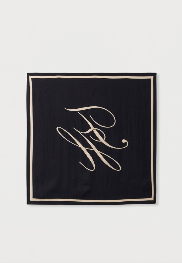 Tommy Hilfiger PURE SILK LOGO SCARF - Foulard - space blue/soft cream