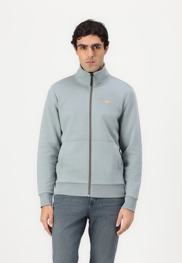TOM TAILOR STAND-UP SWEAT JACKET - Zip-up sweatshirt - grey mint