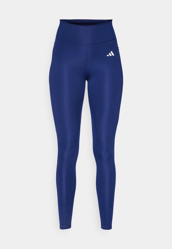 adidas Performance ADIDAS OPTIME ESSENTIALS STASH POCKET FULL LENGTH LEGGINGS - Leggings - dark blue/white