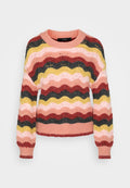Vero Moda Petite VMDOJA O NECK - Jumper - rose elegance/rose brown/asphalt/harvest gold-coloured/pink dogwood